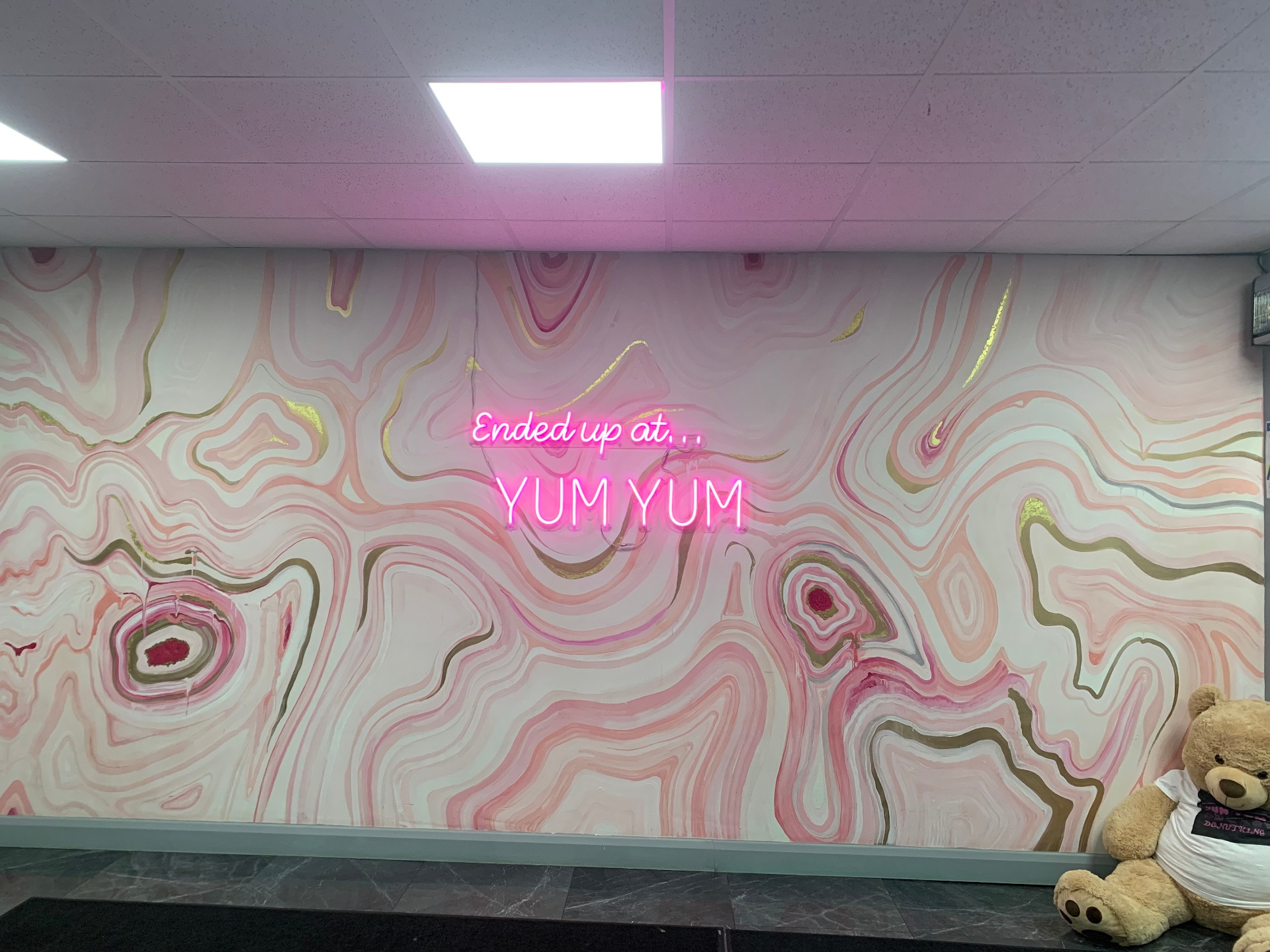 Yum Yum marble wall mural